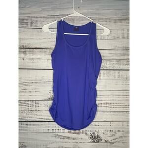 Calia by Carrie Underwood Blue Razorback Tank Ruched Sides XS Activewear Running